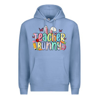 Colony Blue teacher bunny Premium Hoodie - MaliasSmallBusiness