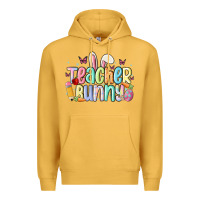 Mustard teacher bunny Premium Hoodie - MaliasSmallBusiness