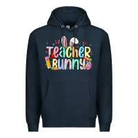 Navy teacher bunny Premium Hoodie - MaliasSmallBusiness