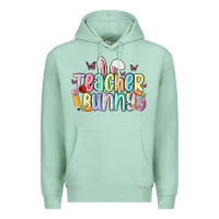 Seafoam teacher bunny Premium Hoodie - MaliasSmallBusiness