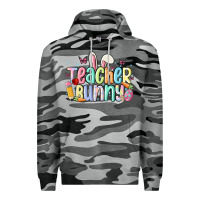 Slate Camo teacher bunny Premium Hoodie - MaliasSmallBusiness