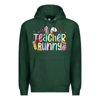 Sports Green teacher bunny Premium Hoodie - MaliasSmallBusiness