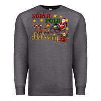 Charcoal Heather North Pole Delivery Santa Sleigh Premium Sweatshirt - Artiststas