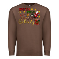 Chestnut North Pole Delivery Santa Sleigh Premium Sweatshirt - Artiststas