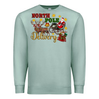 Seafoam North Pole Delivery Santa Sleigh Premium Sweatshirt - Artiststas