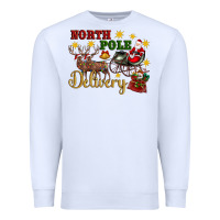 White North Pole Delivery Santa Sleigh Premium Sweatshirt - Artiststas