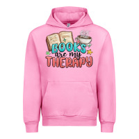 Fuchsia Pink books are my therapy Urban Hoodie - MaliasSmallBusiness