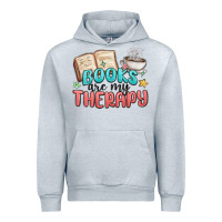 Heather Grey books are my therapy Urban Hoodie - MaliasSmallBusiness