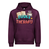 Mauve Wine books are my therapy Urban Hoodie - MaliasSmallBusiness