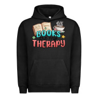 Pigment Black books are my therapy Urban Hoodie - MaliasSmallBusiness