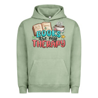 Pigment Oil Green books are my therapy Urban Hoodie - MaliasSmallBusiness