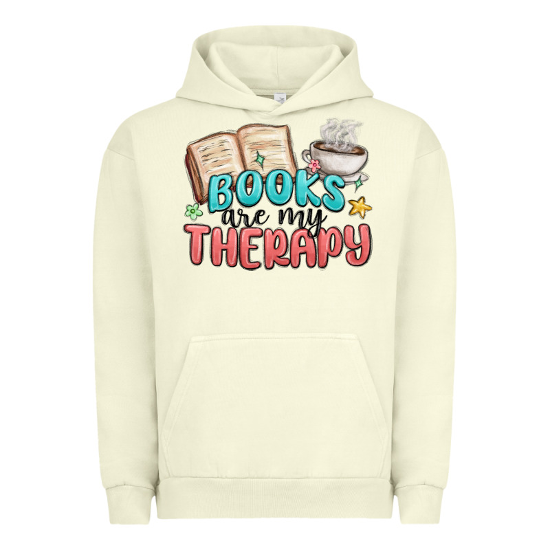 Books Are My Therapy Urban Hoodie by MaliasSmallBusiness | Teevron