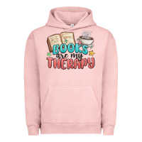 Pigment Salmon books are my therapy Urban Hoodie - MaliasSmallBusiness