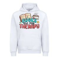 White books are my therapy Urban Hoodie - MaliasSmallBusiness