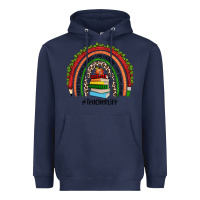 Navy Christmas Teacherlife rainbow Heavyweight Hoodie - JahusDesignShop