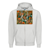 Dove Grey fall cowhide highland cow tumbler Zipper Hoodie - RanaPortraitStore