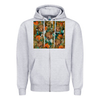 Heather Grey fall cowhide highland cow tumbler Zipper Hoodie - RanaPortraitStore