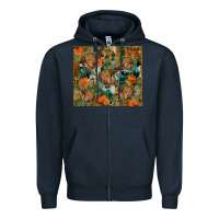 Navy fall cowhide highland cow tumbler Zipper Hoodie - RanaPortraitStore
