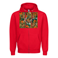 Red fall cowhide highland cow tumbler Zipper Hoodie - RanaPortraitStore
