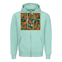 Seafoam fall cowhide highland cow tumbler Zipper Hoodie - RanaPortraitStore