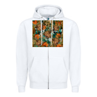 White fall cowhide highland cow tumbler Zipper Hoodie - RanaPortraitStore