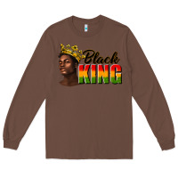 Chestnut afro man black king Long Sleeve Tee - texasbilliewilder