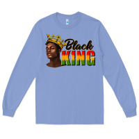 Colony Blue afro man black king Long Sleeve Tee - texasbilliewilder