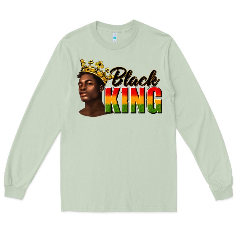 Afro Man Black King Long Sleeve Tee by texasbilliewilder | Teevron