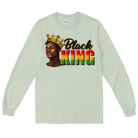 Matcha afro man black king Long Sleeve Tee - texasbilliewilder