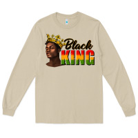 Mushroom afro man black king Long Sleeve Tee - texasbilliewilder