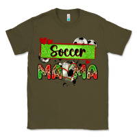 Army Green soccer mama with leopard Classic Tee - Zillion Design Studio