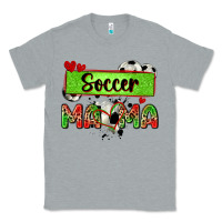 Heather Grey soccer mama with leopard Classic Tee - Zillion Design Studio