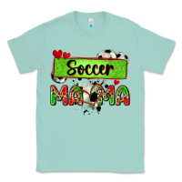 Seafoam soccer mama with leopard Classic Tee - Zillion Design Studio