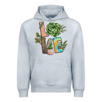 Heather Grey plant love Urban Hoodie - NancyCooperArtShop