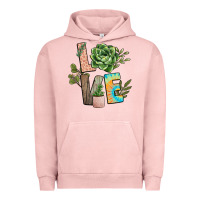 Pigment Salmon plant love Urban Hoodie - NancyCooperArtShop