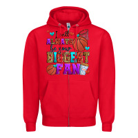 Red i will always be your biggest fan basketball Zipper Hoodie - Zillion Design Studio