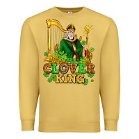 Antique Gold st patricks clover king  with shamrocks Premium Sweatshirt - AdoDesignShop