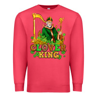Cardinal st patricks clover king  with shamrocks Premium Sweatshirt - AdoDesignShop