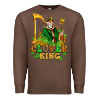 Chestnut st patricks clover king  with shamrocks Premium Sweatshirt - AdoDesignShop