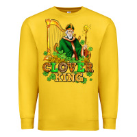 Lemon st patricks clover king  with shamrocks Premium Sweatshirt - AdoDesignShop