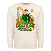 Sandshell st patricks clover king  with shamrocks Premium Sweatshirt - AdoDesignShop