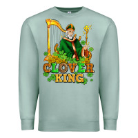 Seafoam st patricks clover king  with shamrocks Premium Sweatshirt - AdoDesignShop
