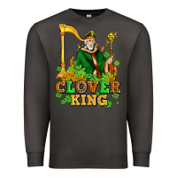 Smoke st patricks clover king  with shamrocks Premium Sweatshirt - AdoDesignShop