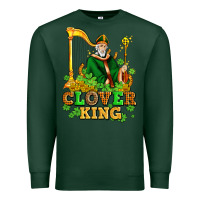 Sports Green st patricks clover king  with shamrocks Premium Sweatshirt - AdoDesignShop