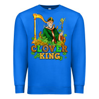 True Royal st patricks clover king  with shamrocks Premium Sweatshirt - AdoDesignShop
