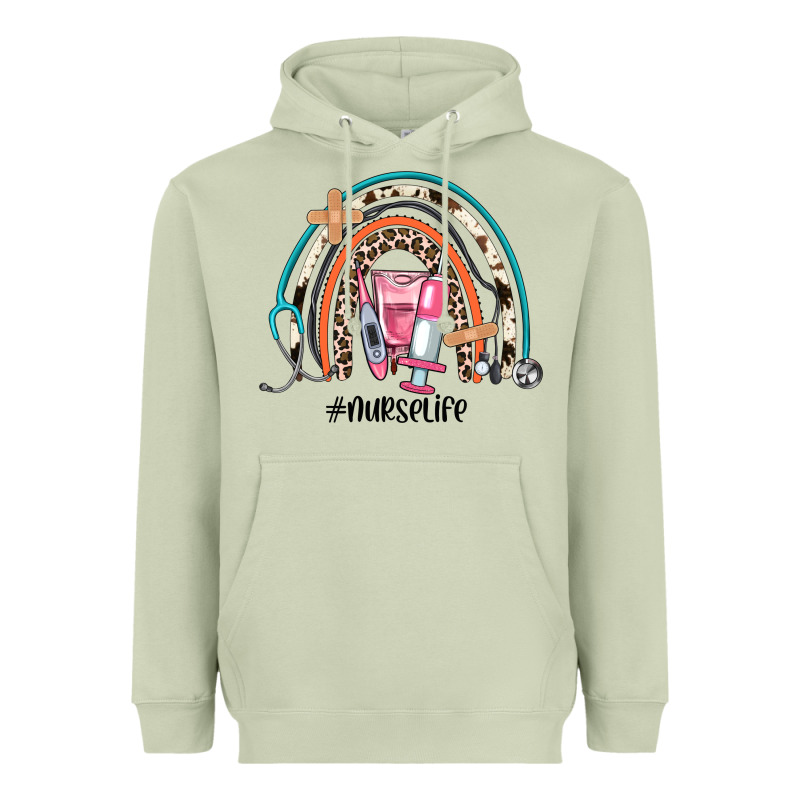 Nurse Life Rainbow Heavyweight Hoodie by JahusDesignShop | Teevron