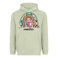 Matcha nurse life rainbow Heavyweight Hoodie - JahusDesignShop