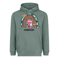 Sage nurse life rainbow Heavyweight Hoodie - JahusDesignShop