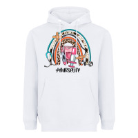 White nurse life rainbow Heavyweight Hoodie - JahusDesignShop
