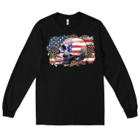 Black american skull Long Sleeve Tee - Zillion Design Studio